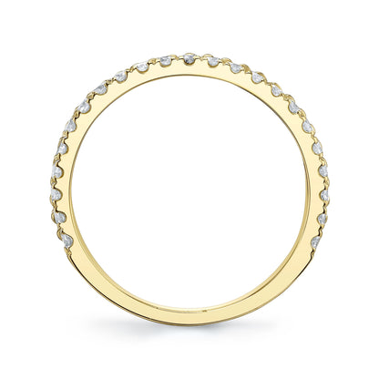 0.42CT 14K Y/G DIAMOND RIBBED BAND