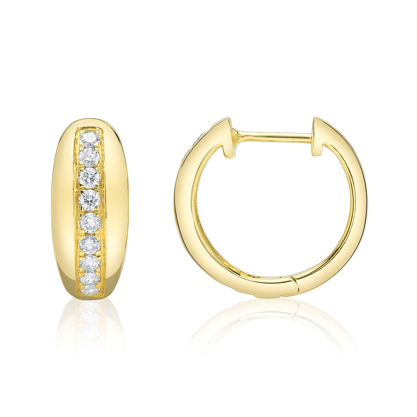 0.39CT 14K Y/G DIAMOND HOOP EARRING