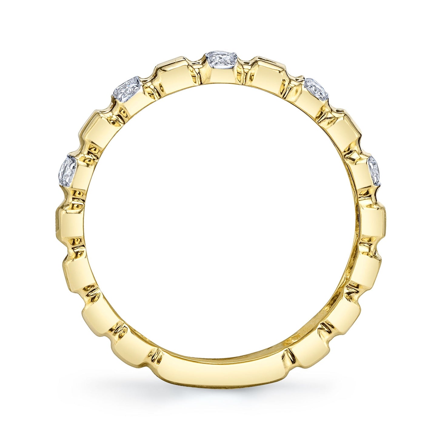 0.32CT 14K Y/G DIAMOND RIBBED RING