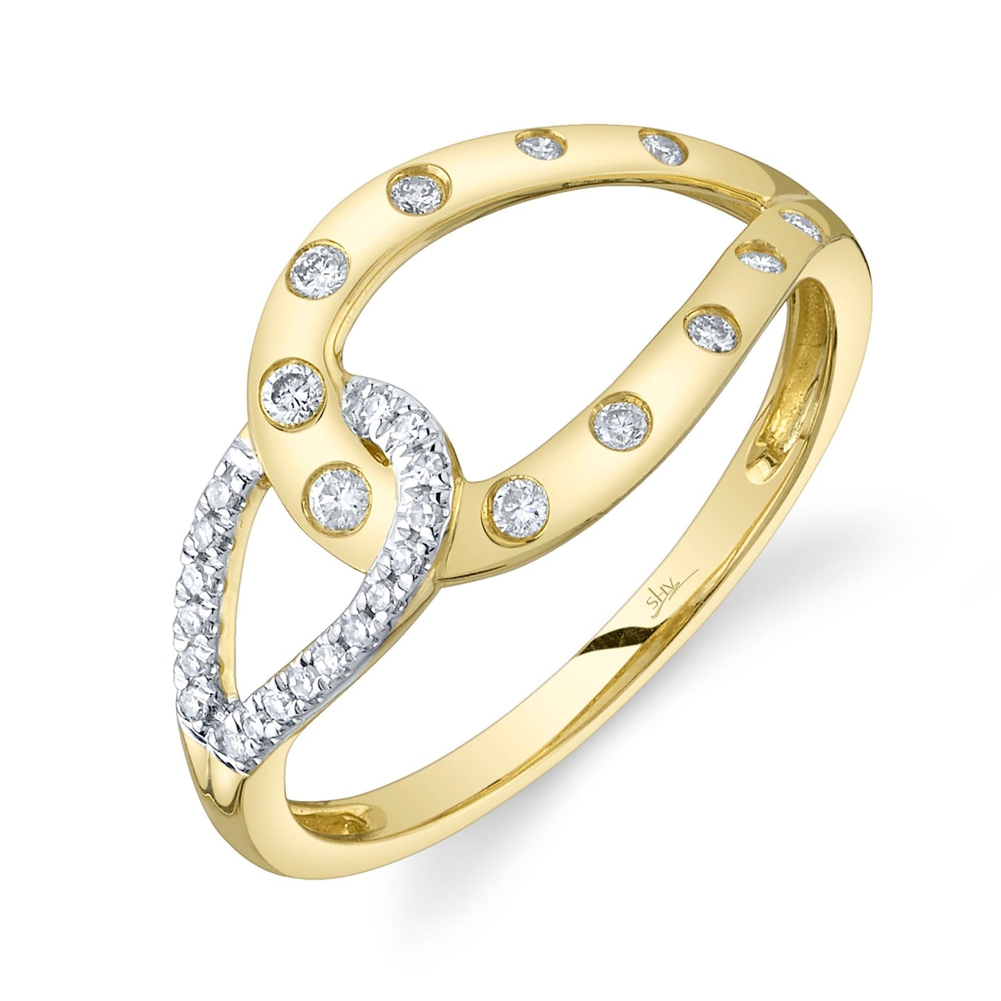 0.15CT 14K Y/G DIAMOND LADY'S RING