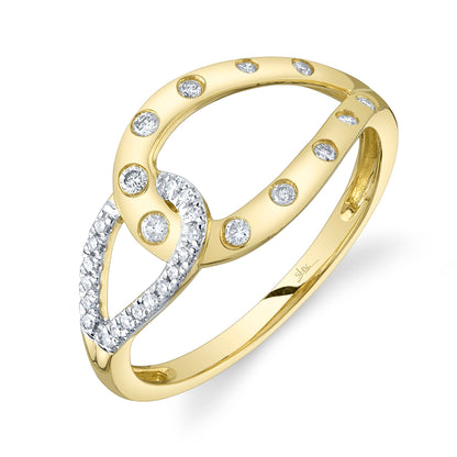 0.15CT 14K Y/G DIAMOND LADY'S RING