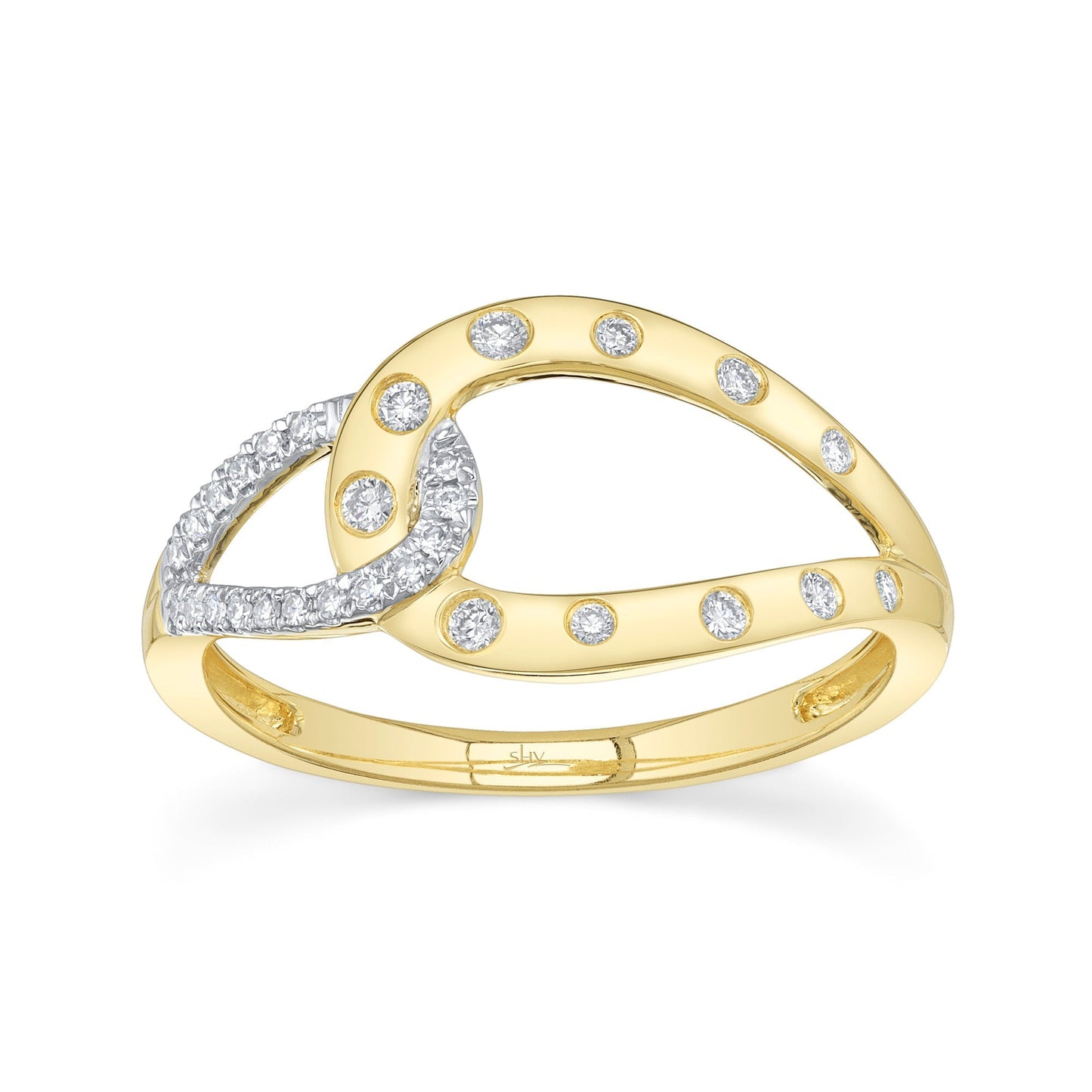 0.15CT 14K Y/G DIAMOND LADY'S RING