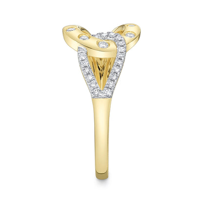 0.15CT 14K Y/G DIAMOND LADY'S RING