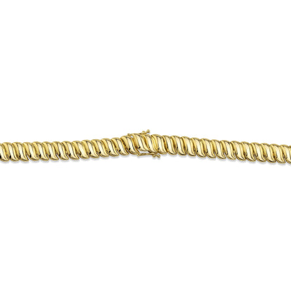 1.77CT 14K Y/G DIAMOND RIBBED NECKLACE