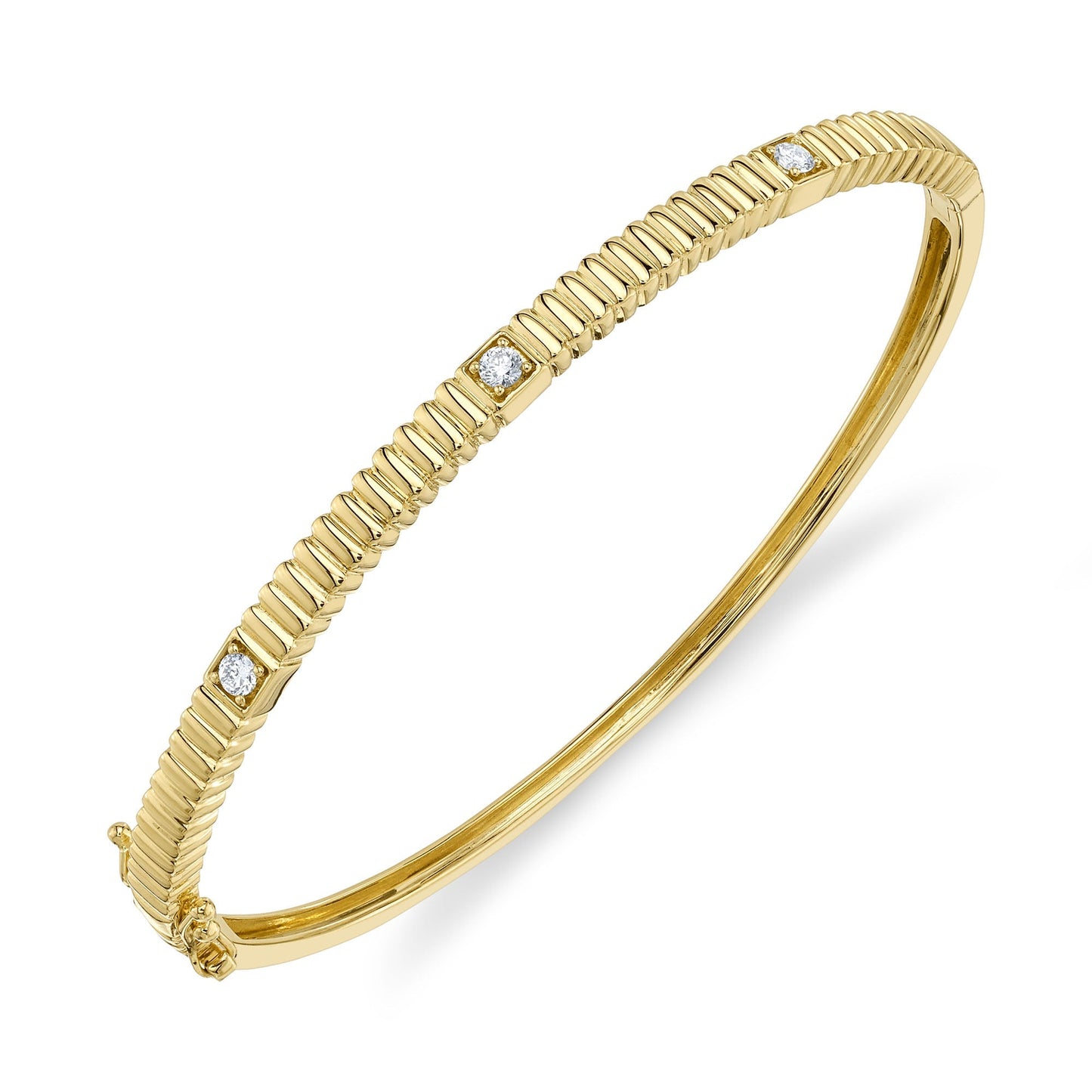 0.16CT 14K Y/G DIAMOND BANGLE