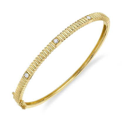 0.16CT 14K Y/G DIAMOND BANGLE