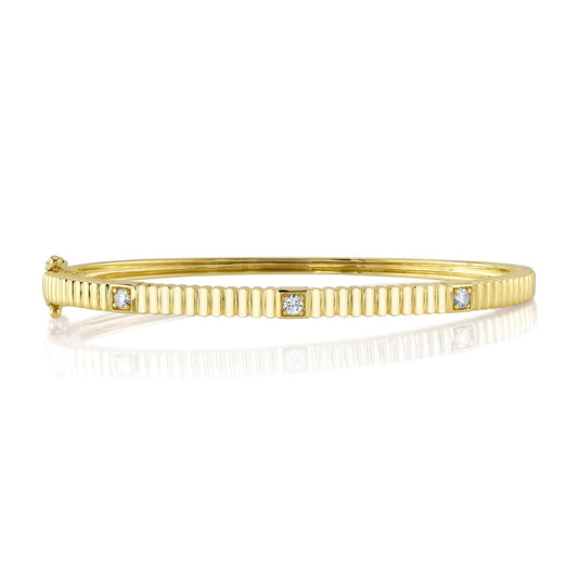 0.16CT 14K Y/G DIAMOND BANGLE