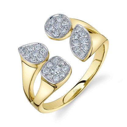 0.36CT 14K Y/G DIAMOND PAVE LADY'S RING