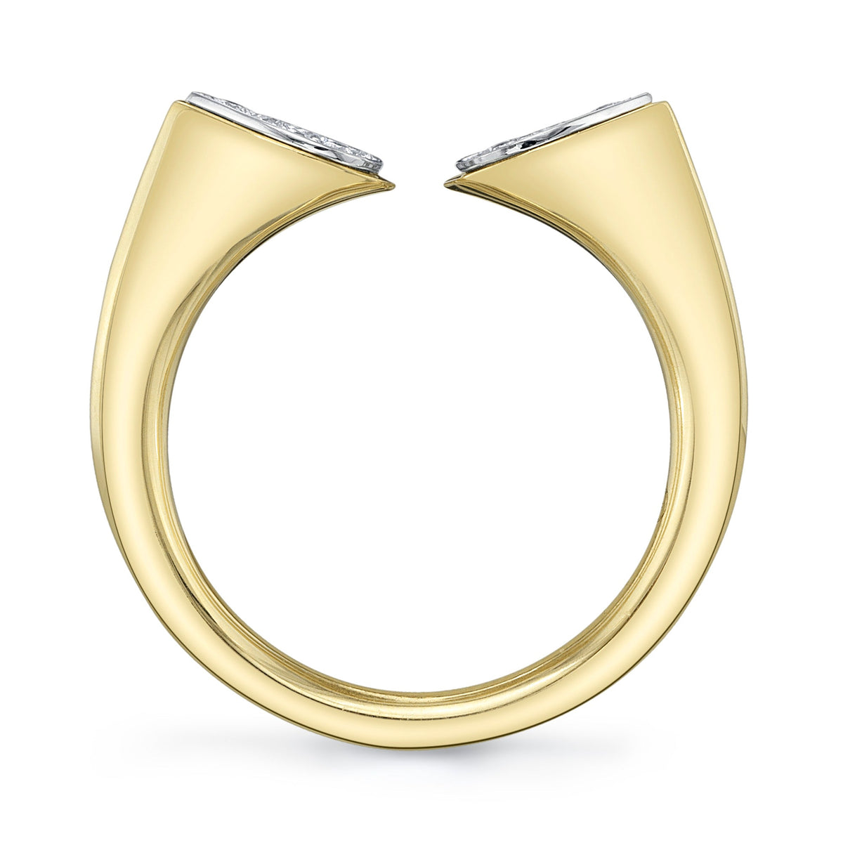 0.19CT 14K2T Y/W DIAMOND PAVE RING
