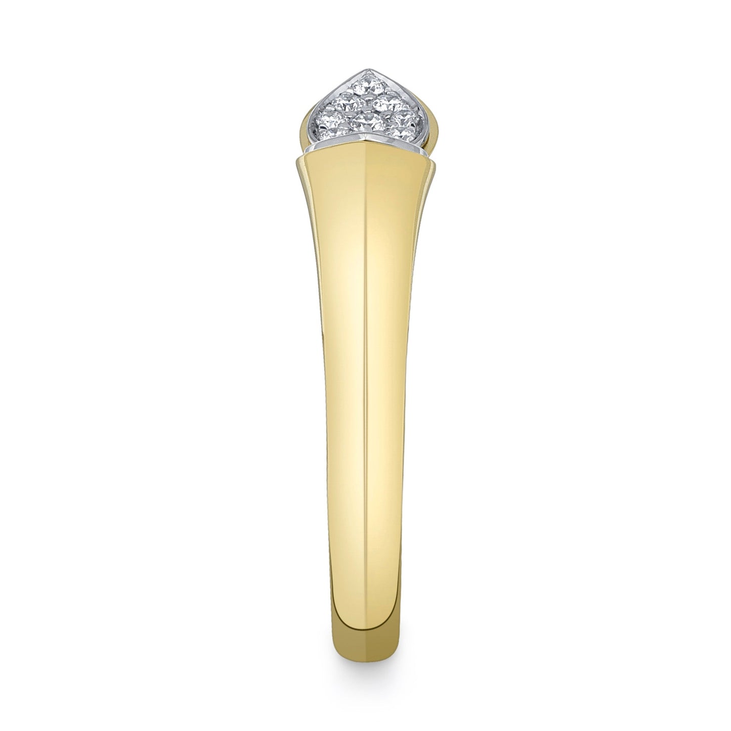 0.19CT 14K2T Y/W DIAMOND PAVE RING