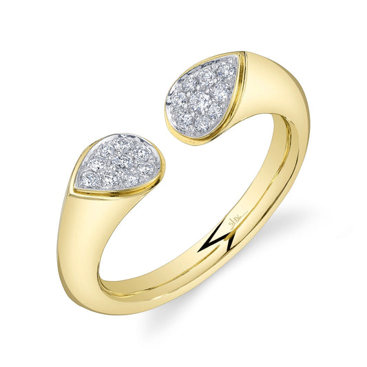 0.19CT 14K2T Y/W DIAMOND PAVE RING