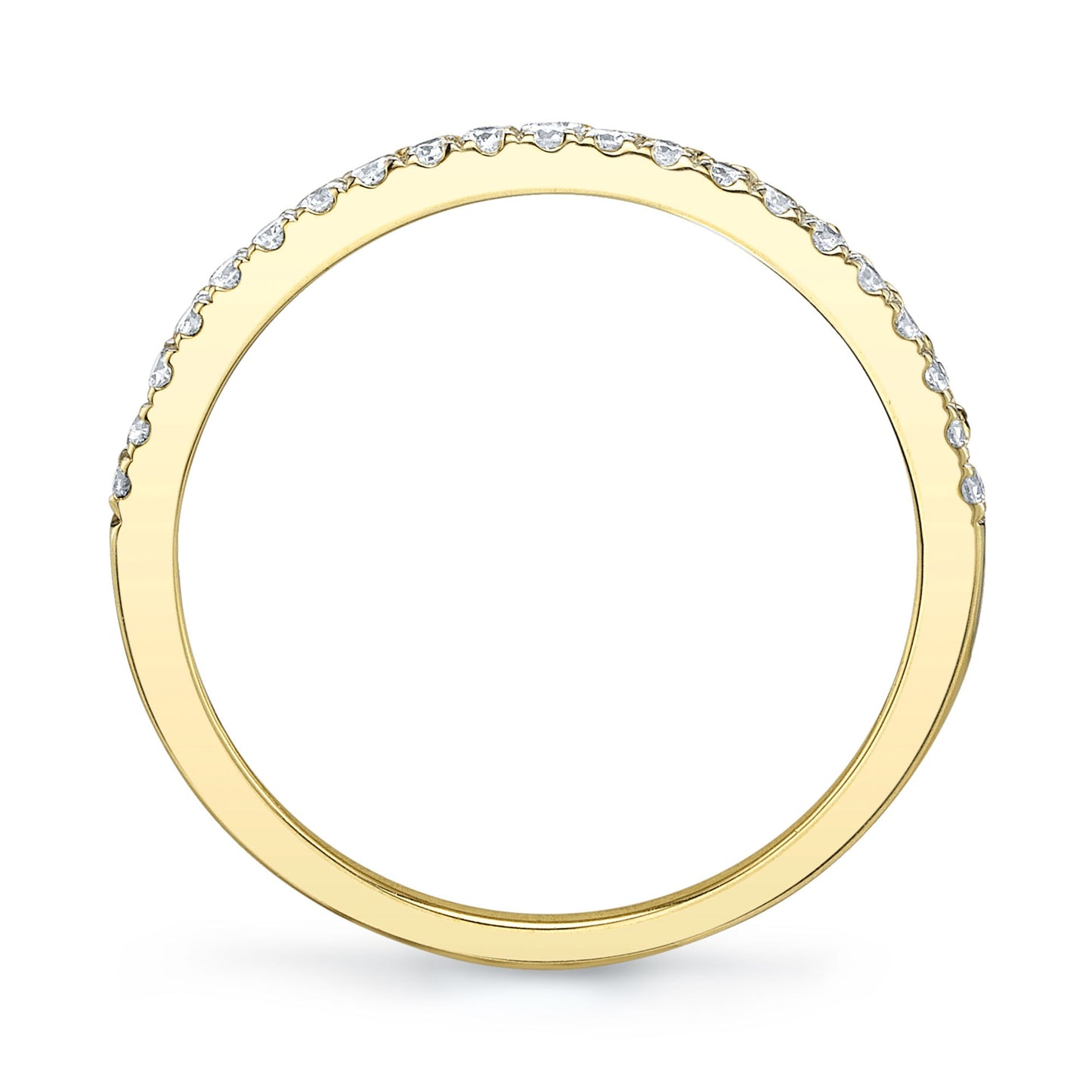 0.23CT 14K Y/G DIAMOND RIBBED RING