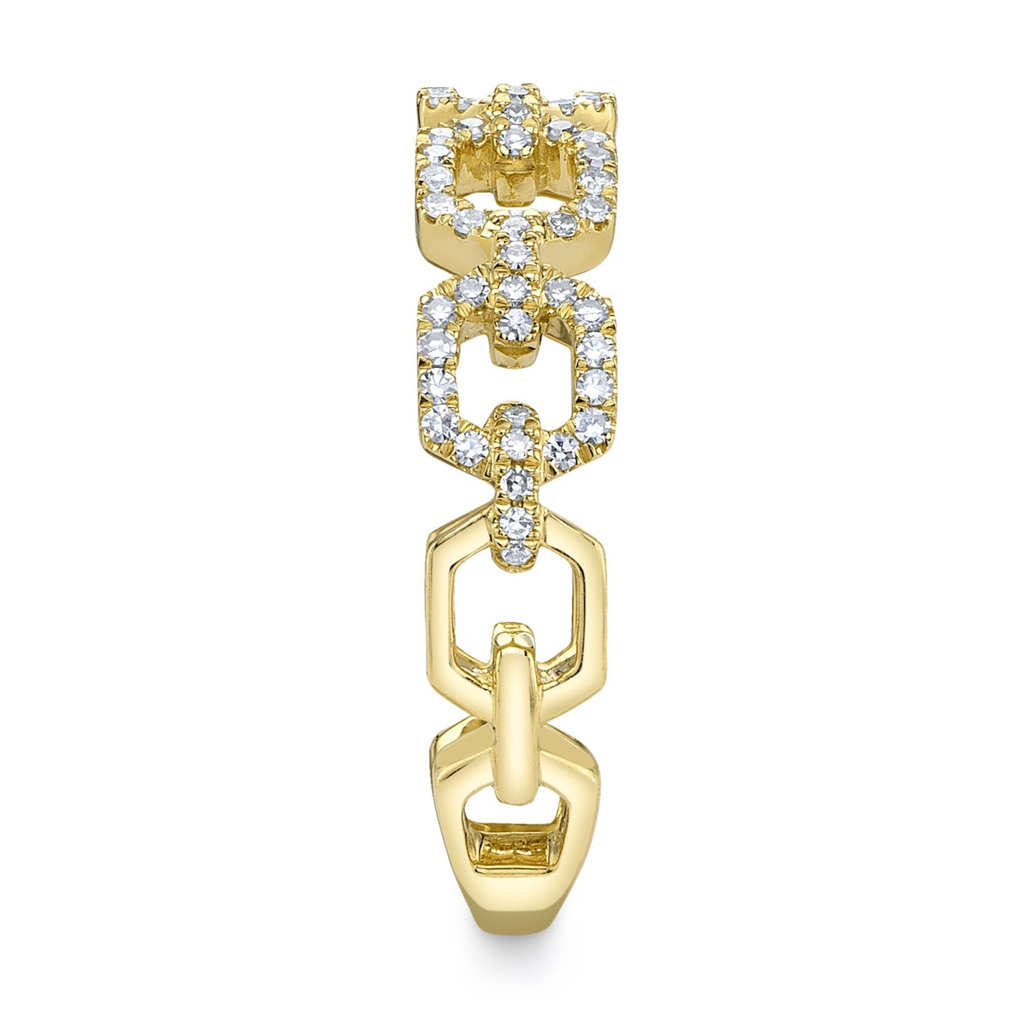 0.22CT 14K Y/G DIAMOND LINK RING