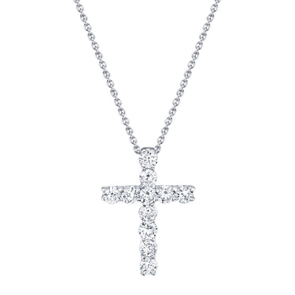 0.32CT 14K W/G DIAMOND CROSS NECKLACE