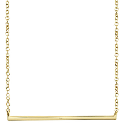 0.08CT 14K Y/G DIAMOND BAR NECKLACE