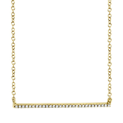 0.08CT 14K Y/G DIAMOND BAR NECKLACE