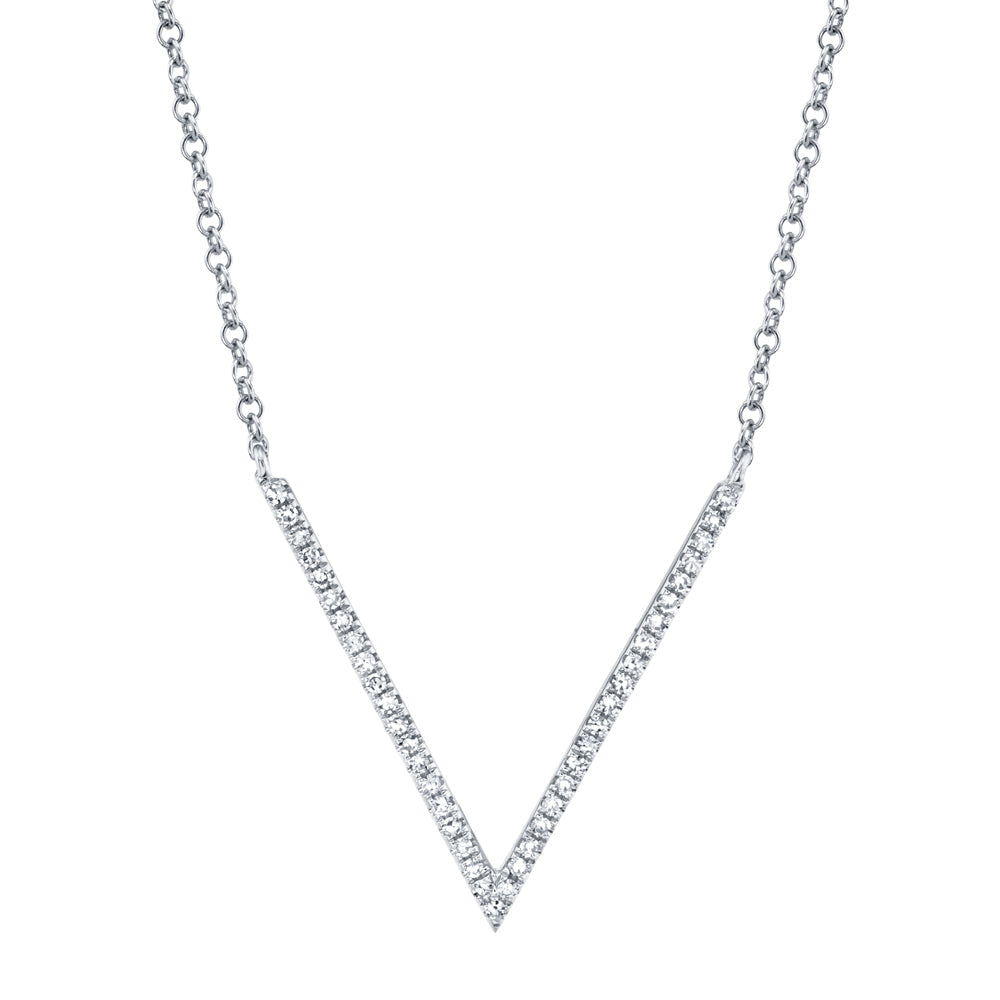 0.12CT 14K W/G DIAMOND NECKLACE