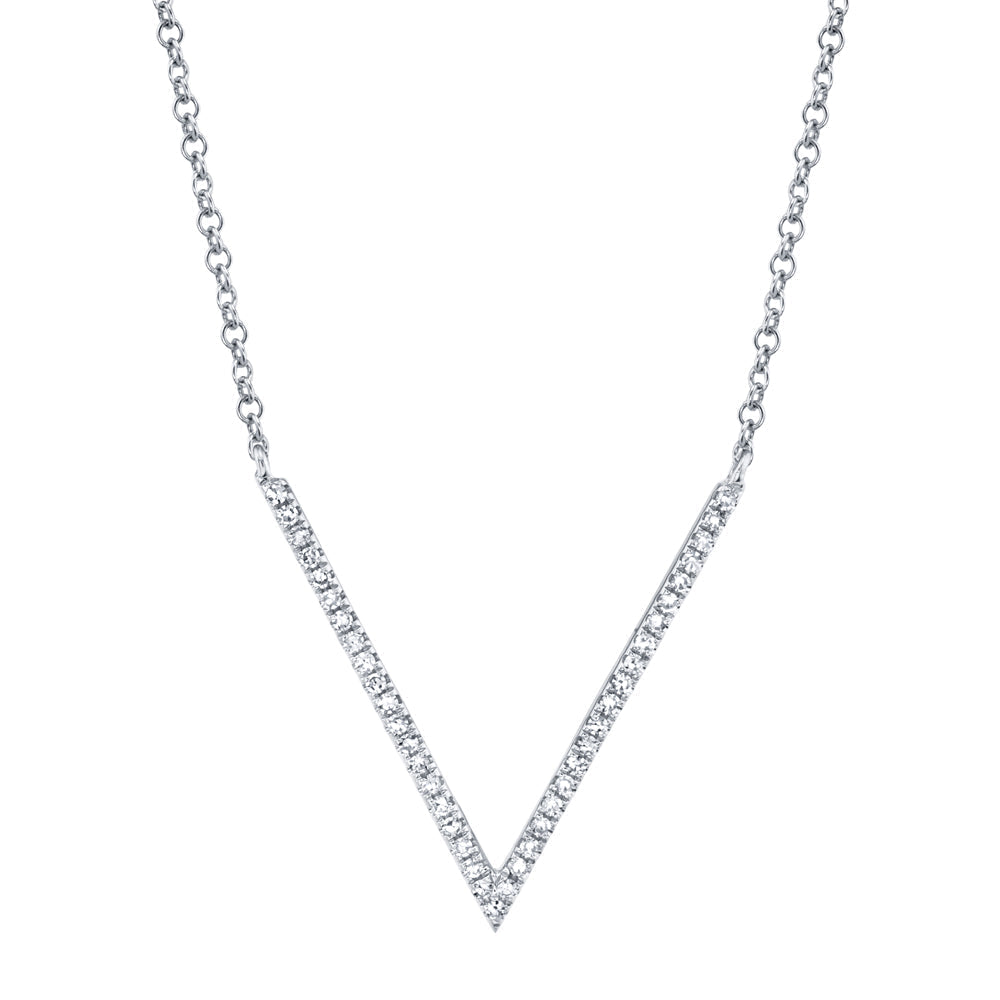 0.12CT 14K W/G DIAMOND NECKLACE