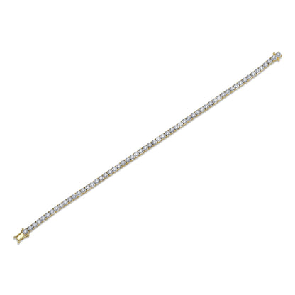 2.02CT 14K Y/G DIAMOND TENNIS BRACELET
