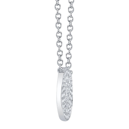 0.15CT 14K W/G DIAMOND PAVE CIRCLE NECKLACE