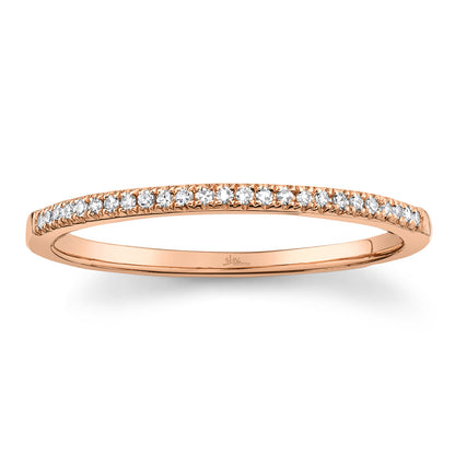 0.08CT 14K R/G DIAMOND LADY'S BAND
