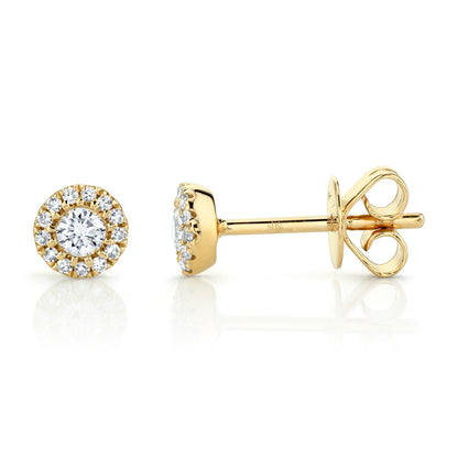 0.24CT 14K Y/G DIAMOND STUD EARRING