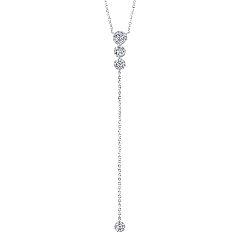 0.29CT 14K W/G DIAMOND LARIAT NECKLACE