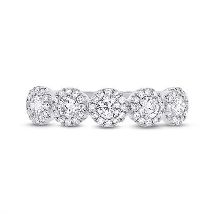 0.70CT 14K W/G DIAMOND LADY'S BAND SZ 6