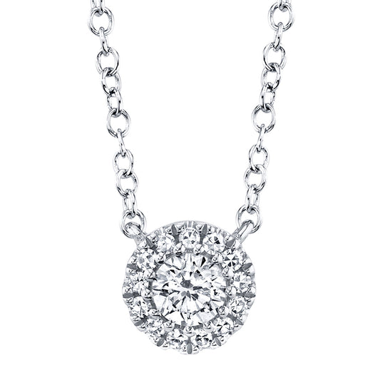 0.14CT 14K W/G DIAMOND NECKLACE