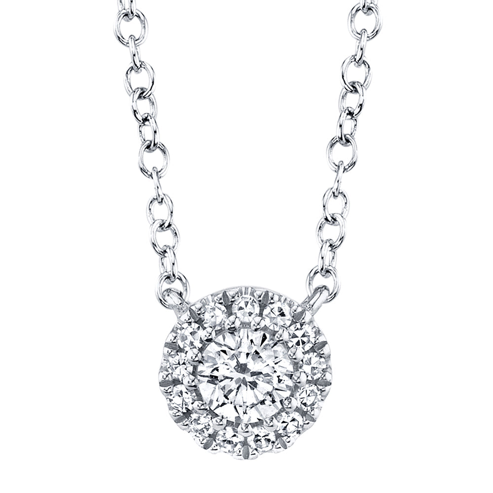 0.14CT 14K W/G DIAMOND NECKLACE
