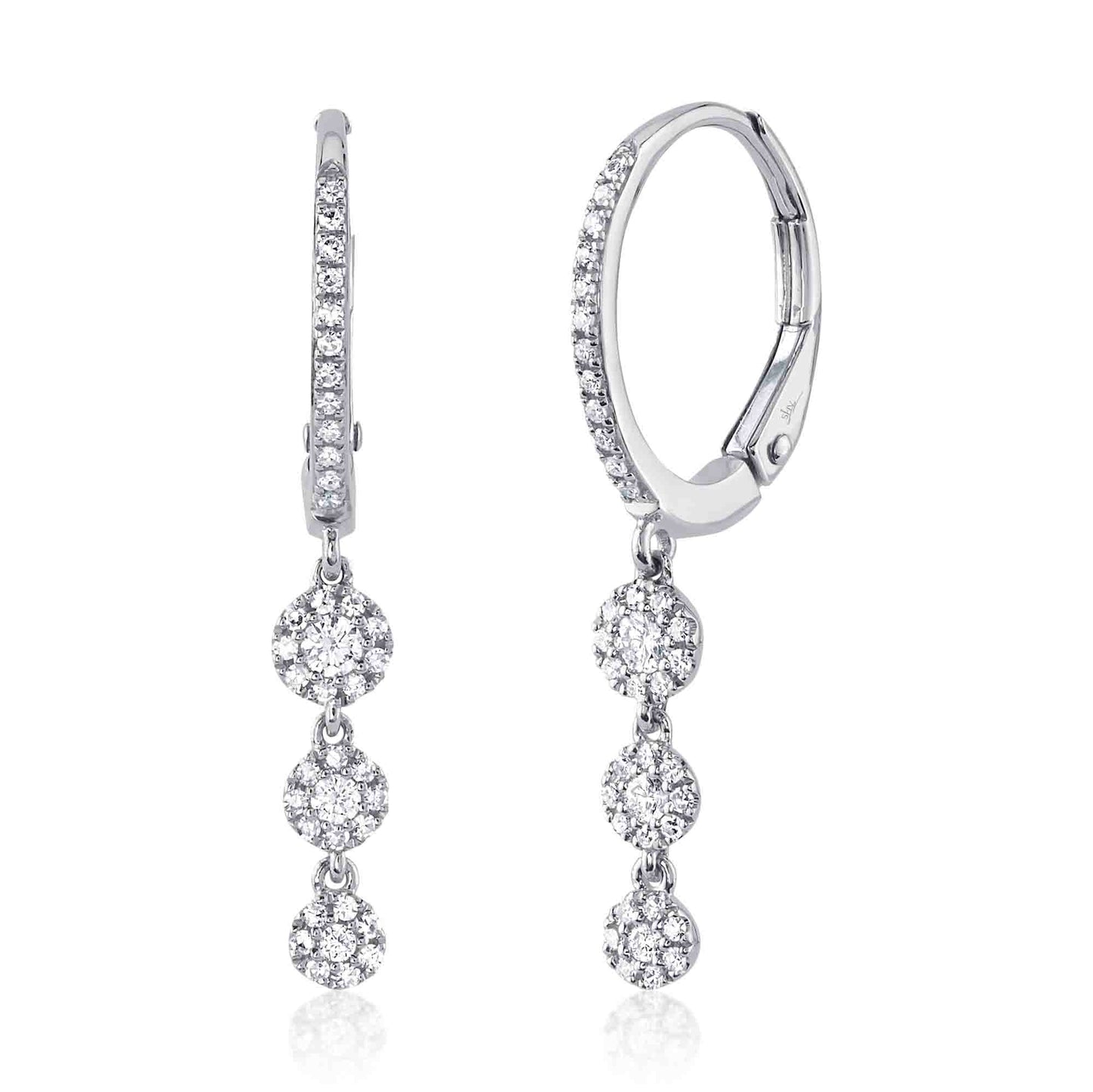 0.32CT 14K W/G DIAMOND EARRING