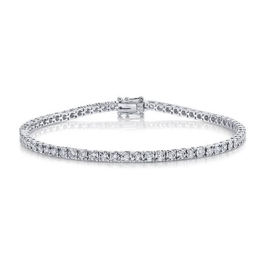 1.00CT 14K W/G DIAMOND TENNIS BRACELET
