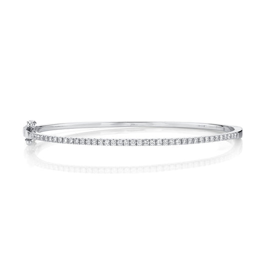 0.73CT 14K W/G DIAMOND BANGLE