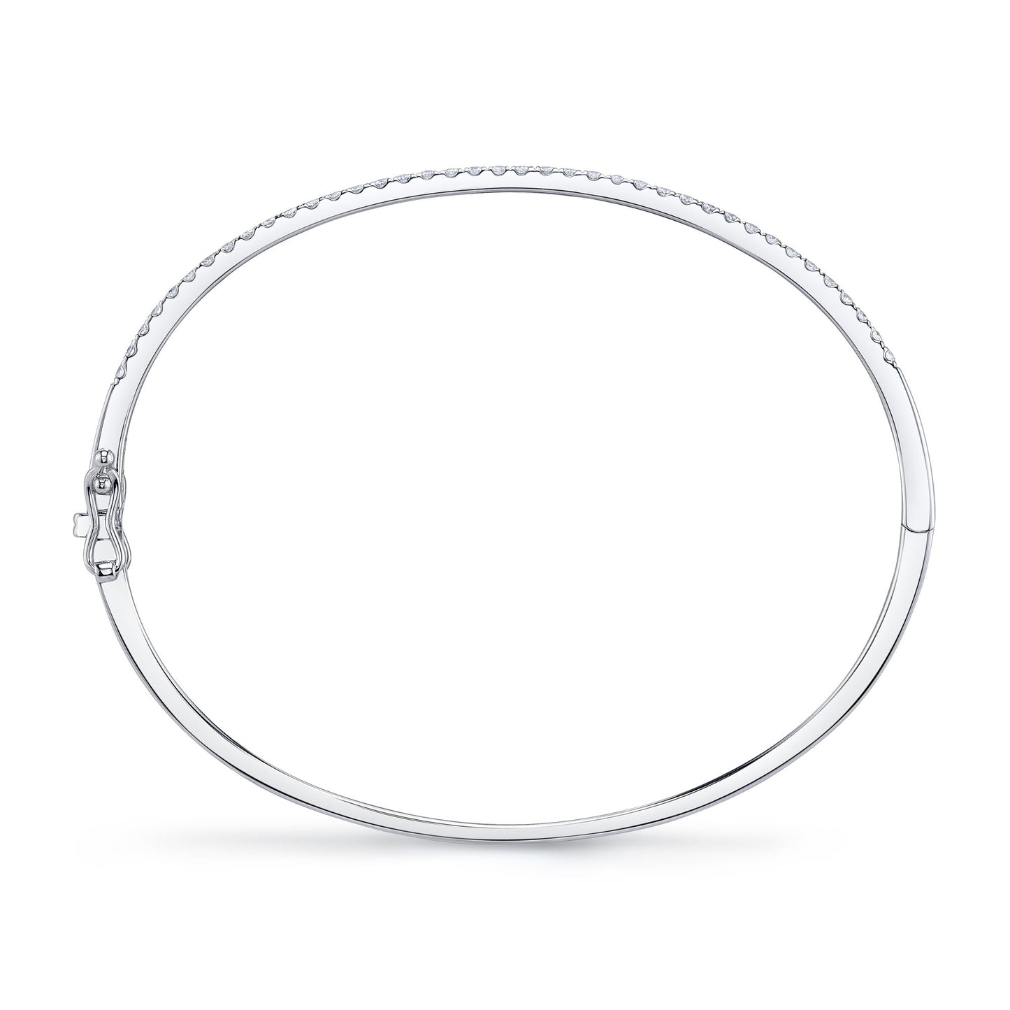 0.62CT 14K W/G DIAMOND BANGLE