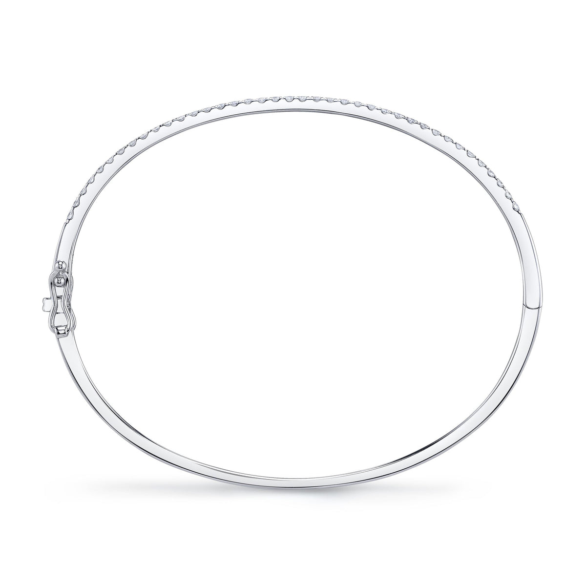 0.62CT 14K W/G DIAMOND BANGLE