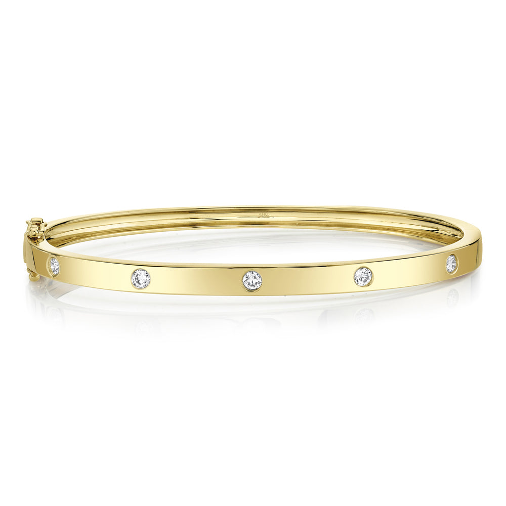 0.38CT 14K Y/G DIAMOND BANGLE