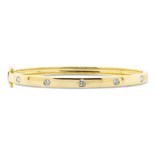 0.38CT 14K Y/G DIAMOND BANGLE