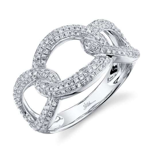 0.55CT 14K W/G DIAMOND LINK RING