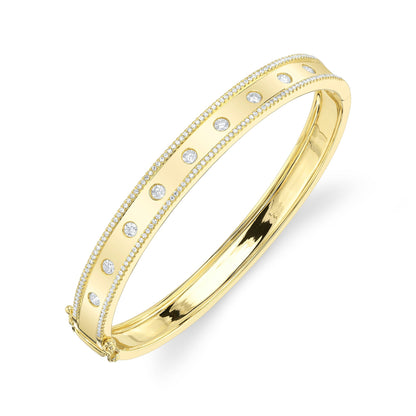 0.97CT 14K Y/G DIAMOND BANGLE