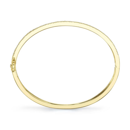 0.97CT 14K Y/G DIAMOND BANGLE