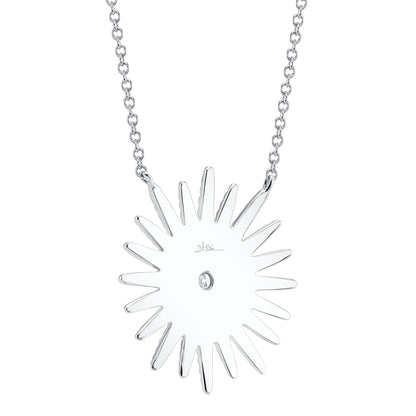 0.43CT 14K W/G DIAMOND STARBURST NECKLACE