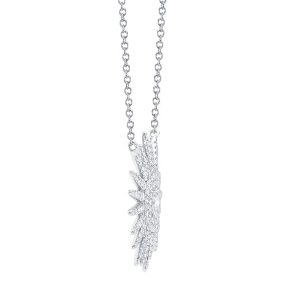 0.43CT 14K W/G DIAMOND STARBURST NECKLACE
