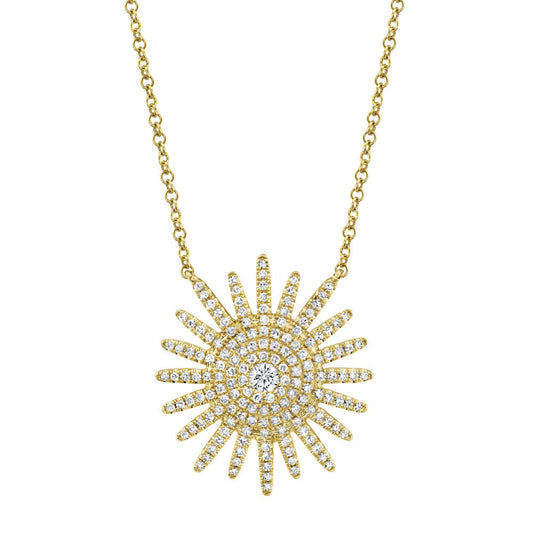 0.43CT DIAMOND STARBURST NECKLACE