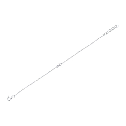 0.04CT 14K W/G DIAMOND INFINITY BRACELET