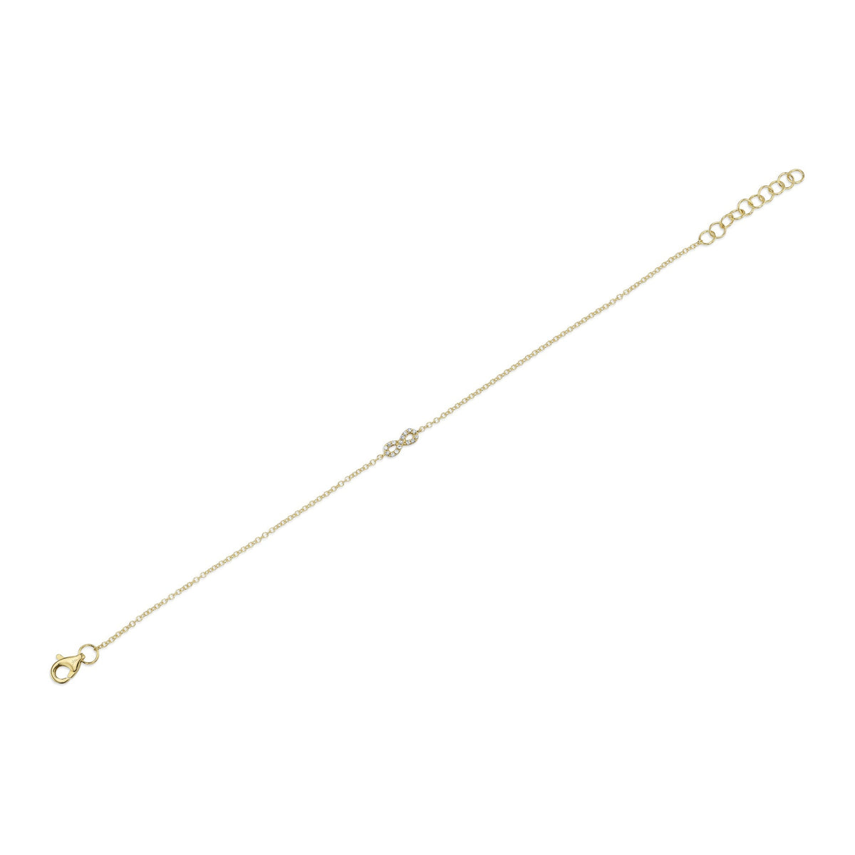 0.04CT 14K Y/G DIAMOND INFINITY BRACELET