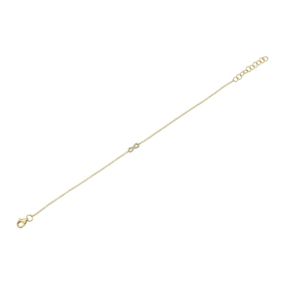 0.04CT 14K Y/G DIAMOND INFINITY BRACELET
