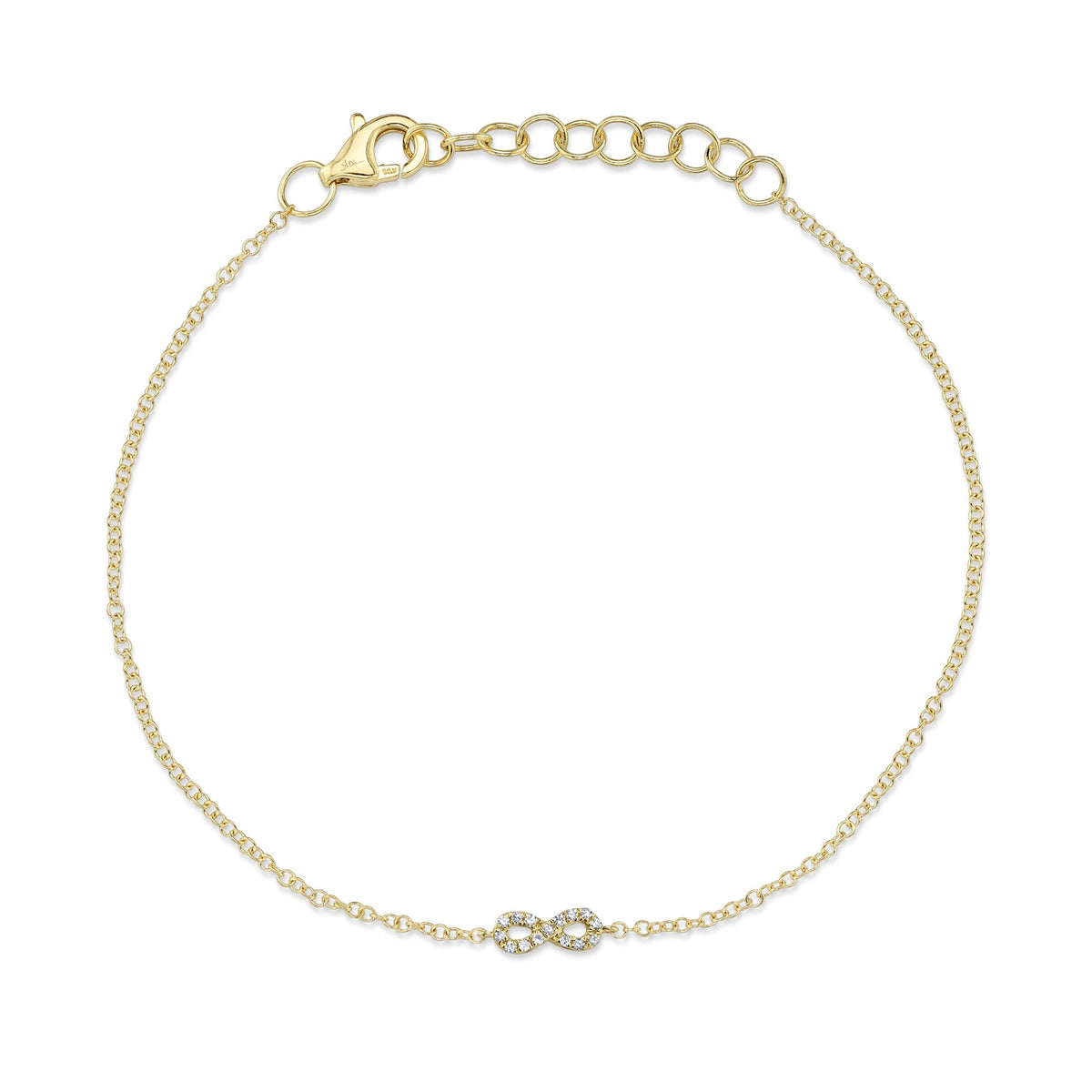 0.04CT 14K Y/G DIAMOND INFINITY BRACELET
