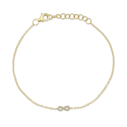 0.04CT 14K Y/G DIAMOND INFINITY BRACELET