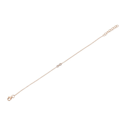 0.04CT 14K R/G DIAMOND INFINITY BRACELET