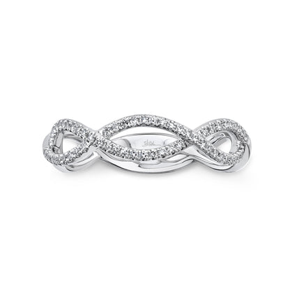 0.19CT 14K W/G DIAMOND INFINITY RING